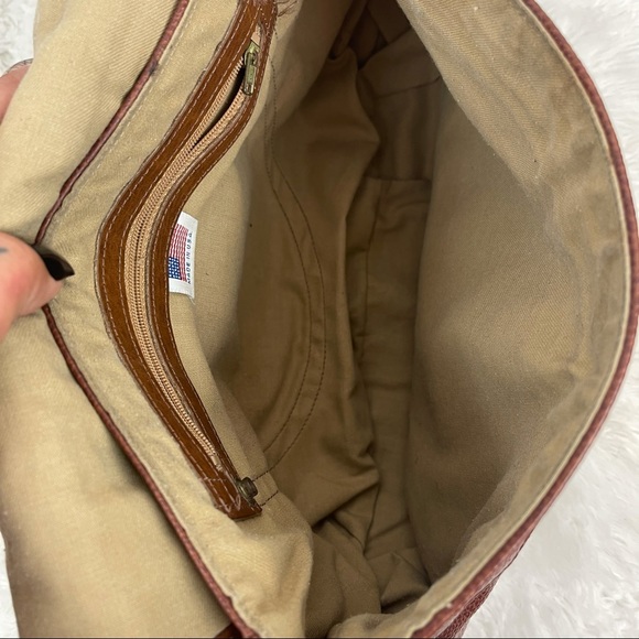 Stone Mountain Leather Brown Saddle Bag EUC - Picture 16 of 16